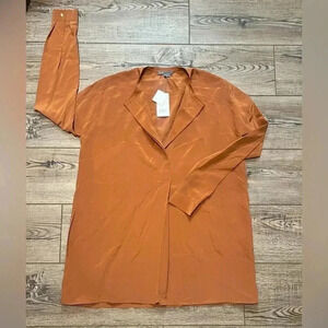 NWT 100% silk Vince shirt blouse quiet luxury